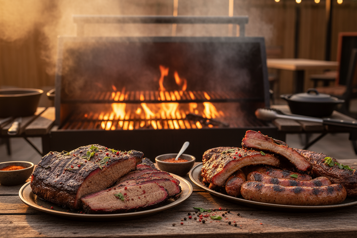 generate image for my store connected with bbq 